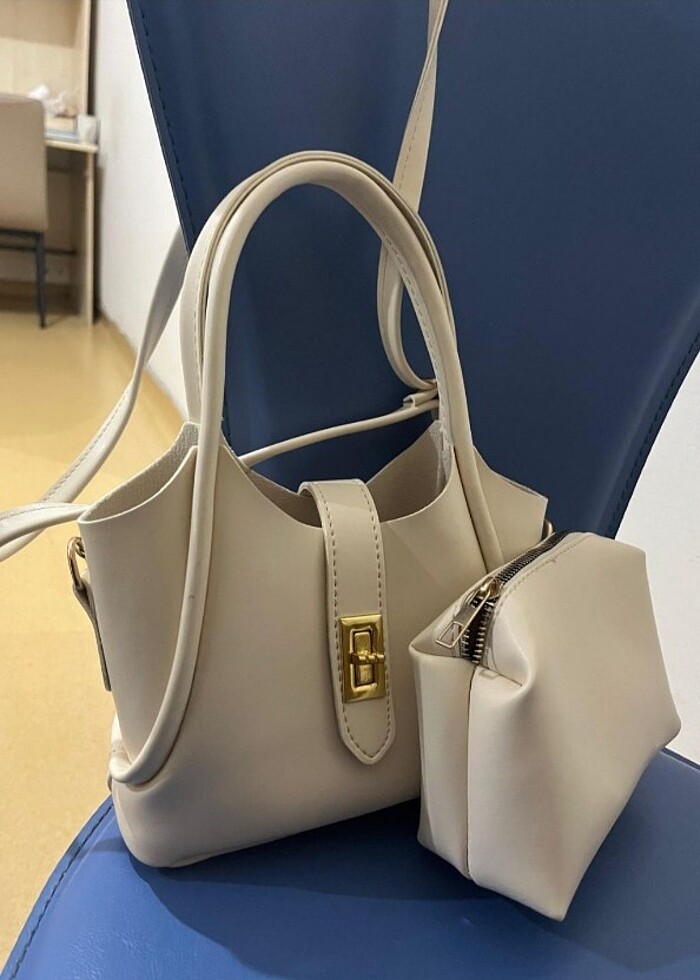 Bej mini çanta  - Görsel 2