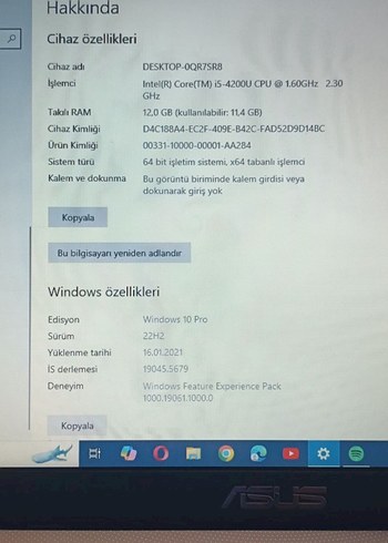 Gri ASUS Laptop - Görsel 8