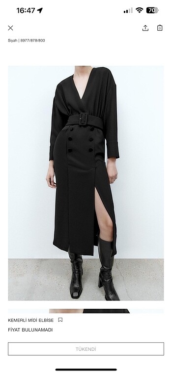 Zara midi elbise