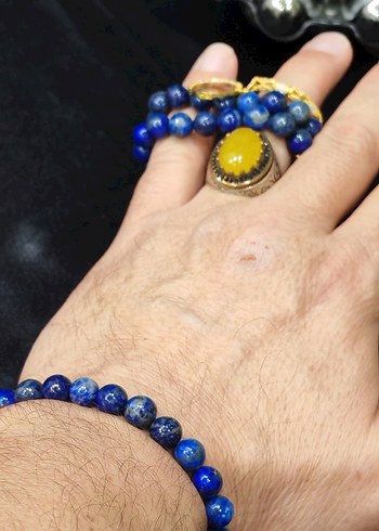 Lapis lazuli taş tespih takım - Görsel 8