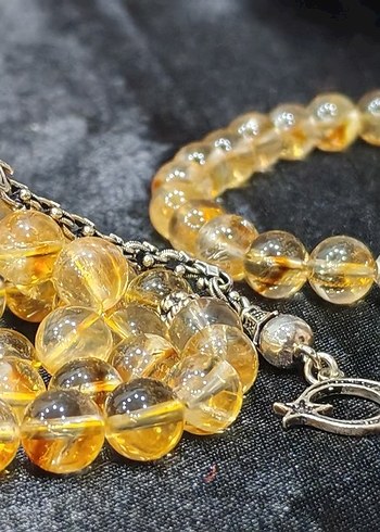 Sitrin taşı tespih ve bileklik takım - Görsel 2