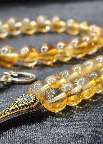 Sitrin taşı tespih ve bileklik takım - Görsel 6