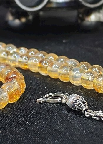 Sitrin taşı tespih ve bileklik takım - Görsel 5