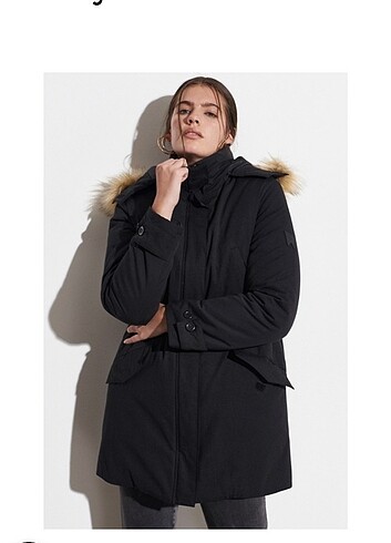 s Beden siyah Renk Lee Wrangler normal kesim parka kaban