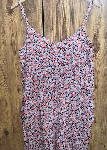 Pembe V Yakalı Midi Kadın Tulum - Görsel 5