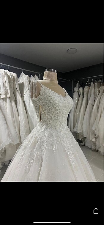 Askılı A kesim Gelinlik - Görsel 2