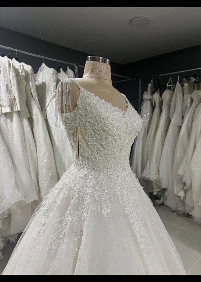 Askılı A kesim Gelinlik - Görsel 2