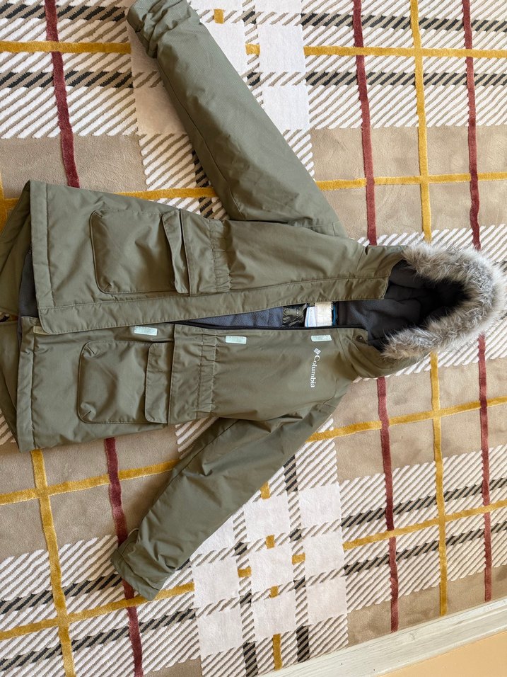 Columbia Haki Kapüşonlu Şişme Mont — görsel 4/5
