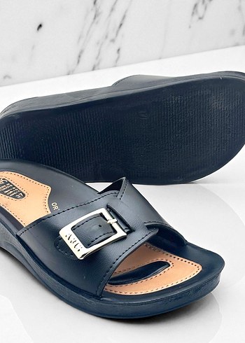 Siyah Kadın Dolgu Topuklu Terlik 3 Lü Set - Görsel 5