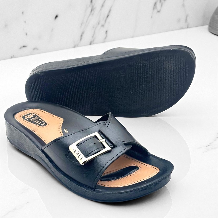 Siyah Kadın Dolgu Topuklu Terlik 3 Lü Set - Görsel 5