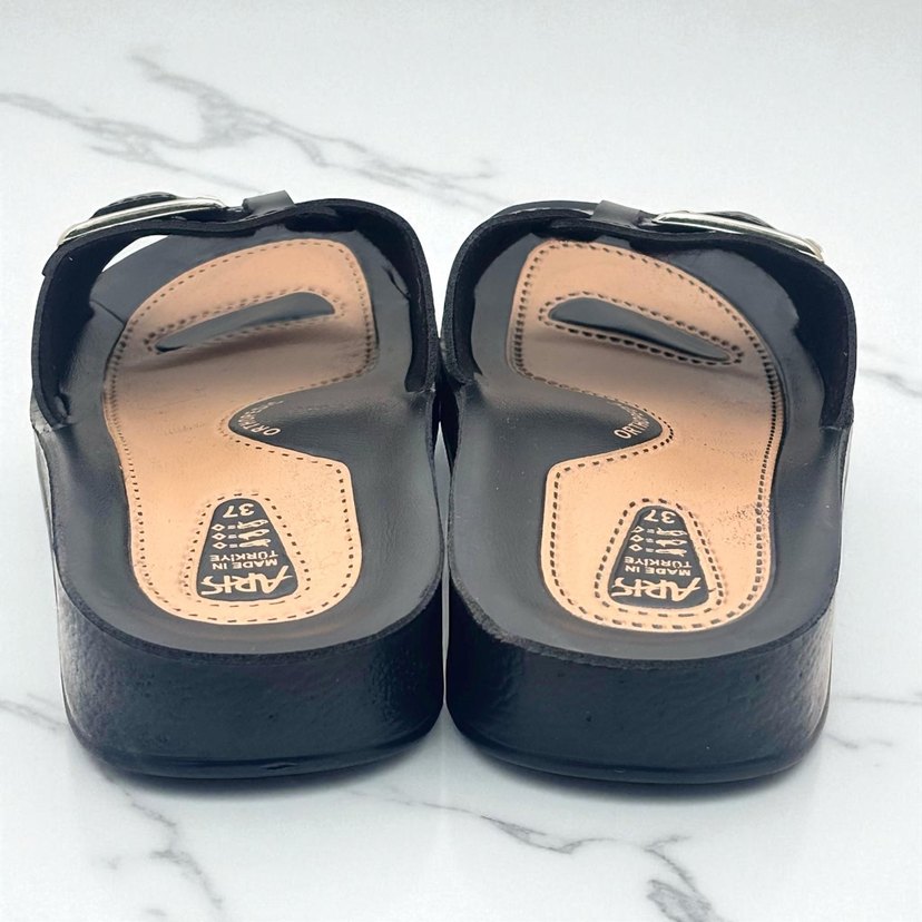 Siyah Kadın Dolgu Topuklu Terlik 3 Lü Set - Görsel 4