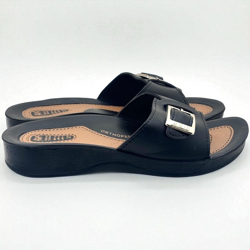 Siyah Kadın Dolgu Topuklu Terlik 3 Lü Set - Görsel 3