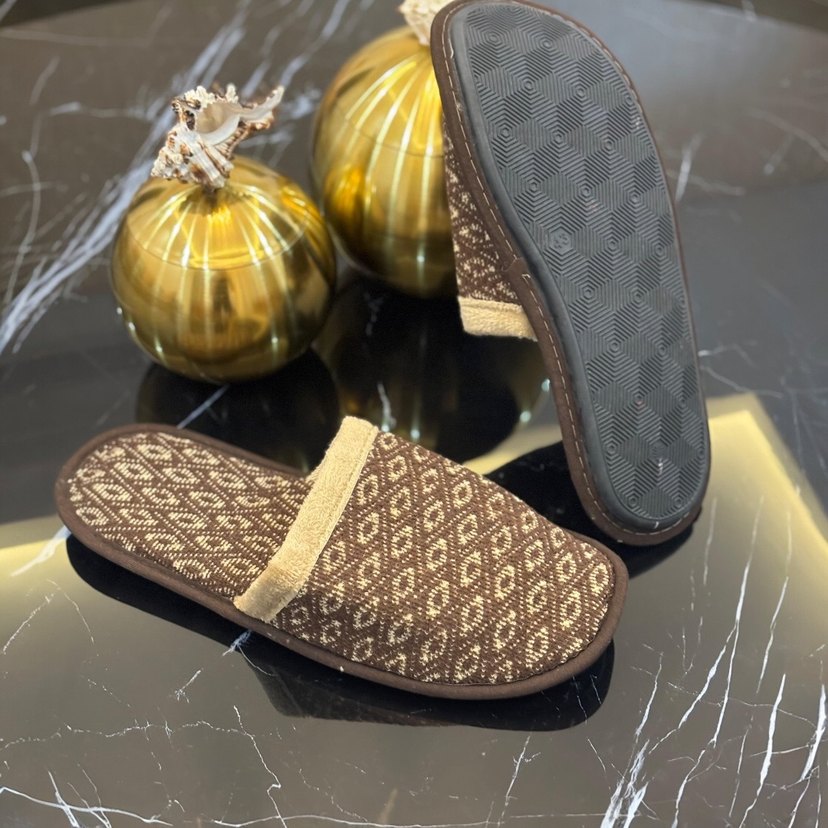 Kahverengi Nakışlı Kadın Terlikleri 4 Lü set - Görsel 5