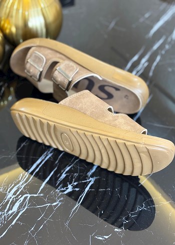 Bej Tokalı Erkek Çift Toka Terlik - Görsel 4