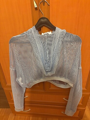 Bershka Bershka bebe mavisi kapüşonlu üst