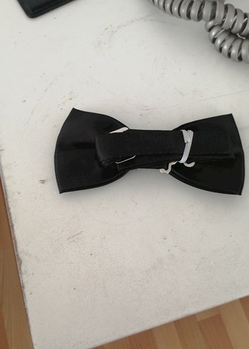 Düz Siyah Erkek Papyon - Görsel 6