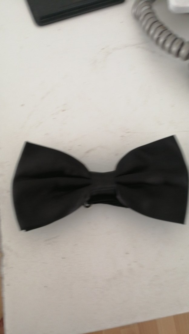 Düz Siyah Erkek Papyon - Görsel 5