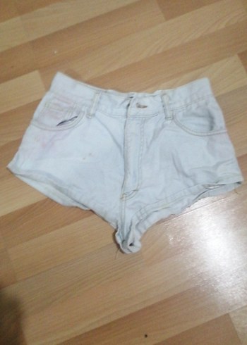 m Beden Bej Kadın Mini Denim Şort