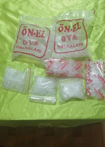  Ön-El Oya Halkaları Beyaz Saklama Poşetleri