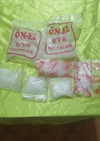 Ön-El Oya Halkaları Beyaz Saklama Poşetleri