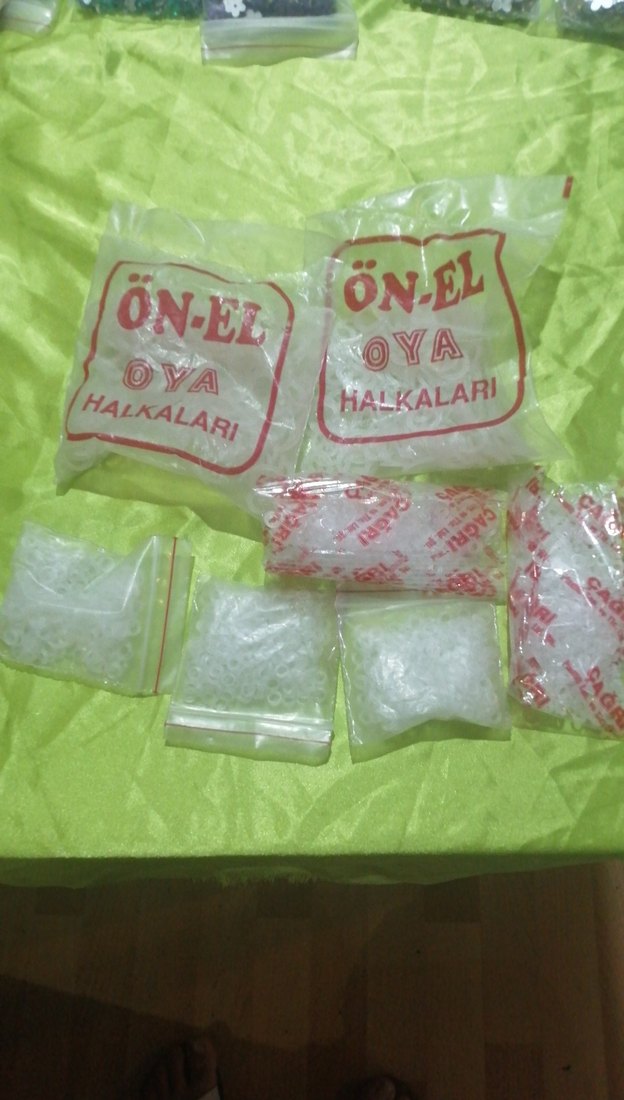 Ön-El Oya Halkaları Beyaz Saklama Poşetleri - Görsel 3