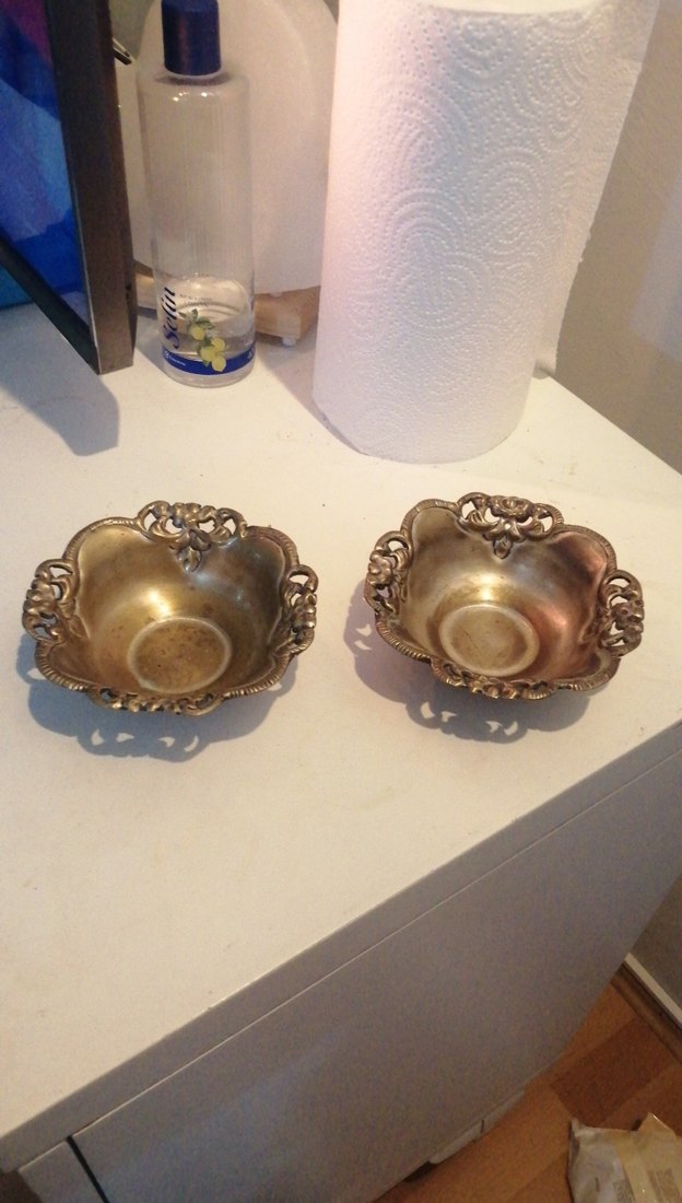 Altın Renkli Vintage metal tabakk - Görsel 3