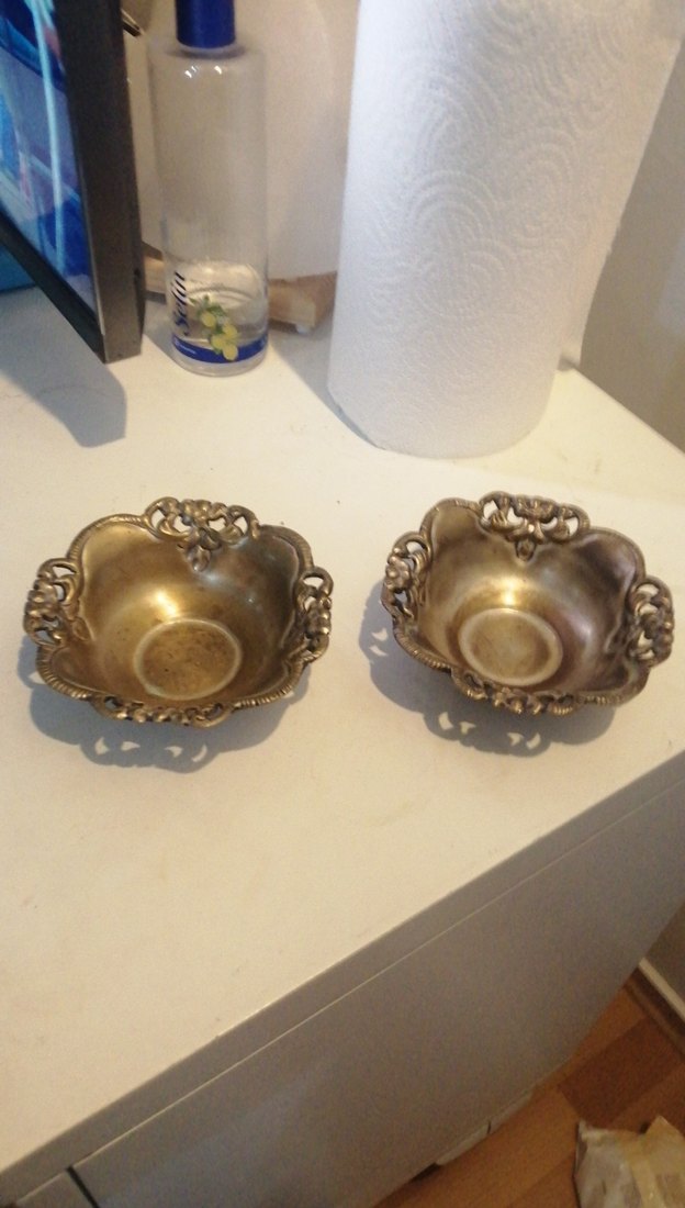 Altın Renkli Vintage metal tabakk - Görsel 5