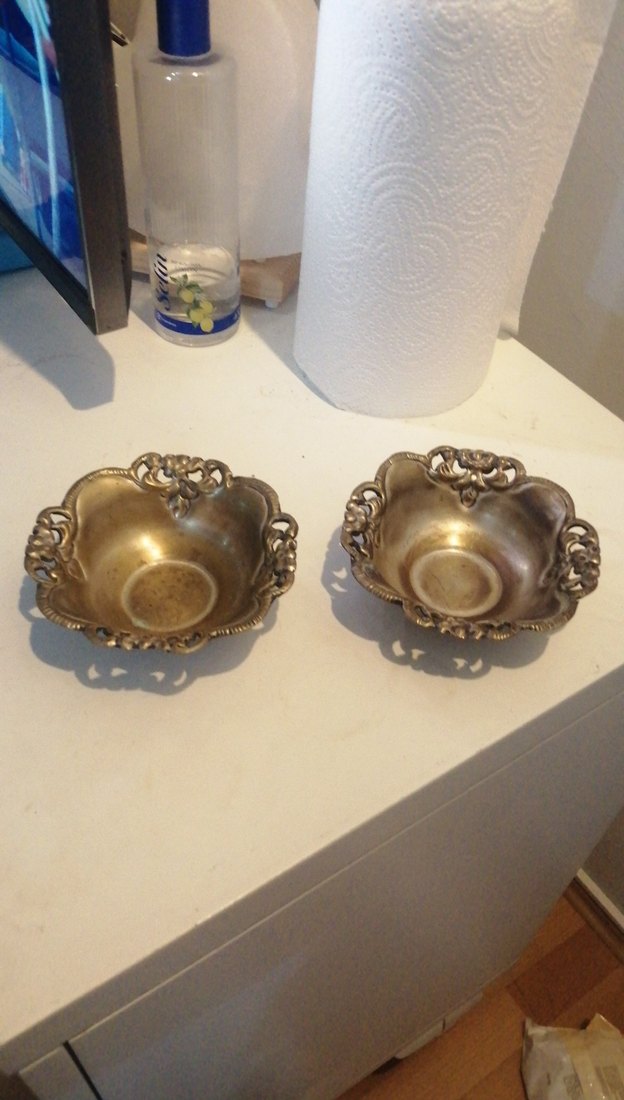 Altın Renkli Vintage metal tabakk - Görsel 4