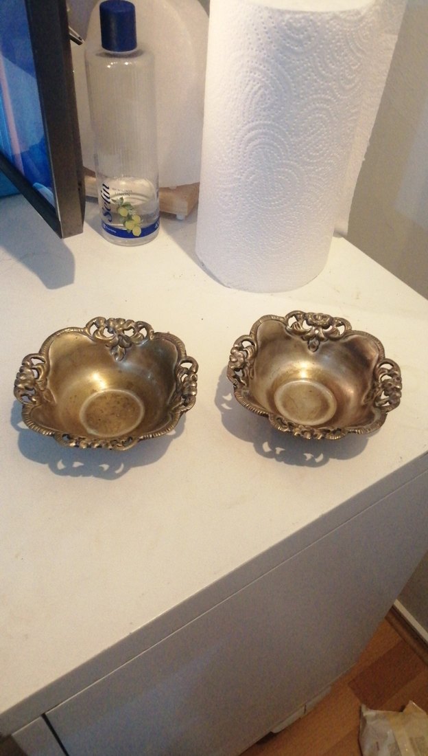 Altın Renkli Vintage metal tabakk - Görsel 2