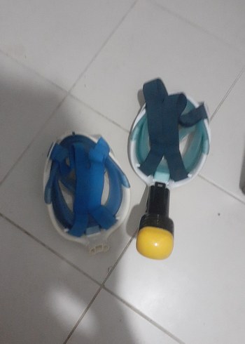 Mavi Mini Yüzme Gözlüğü Velcro Bantlı - Görsel 4