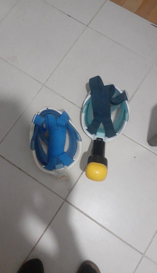 Mavi Mini Yüzme Gözlüğü Velcro Bantlı - Görsel 5