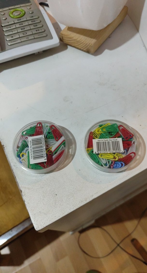 Renkli Plastik Ataş Seti 54 Parça - Görsel 2