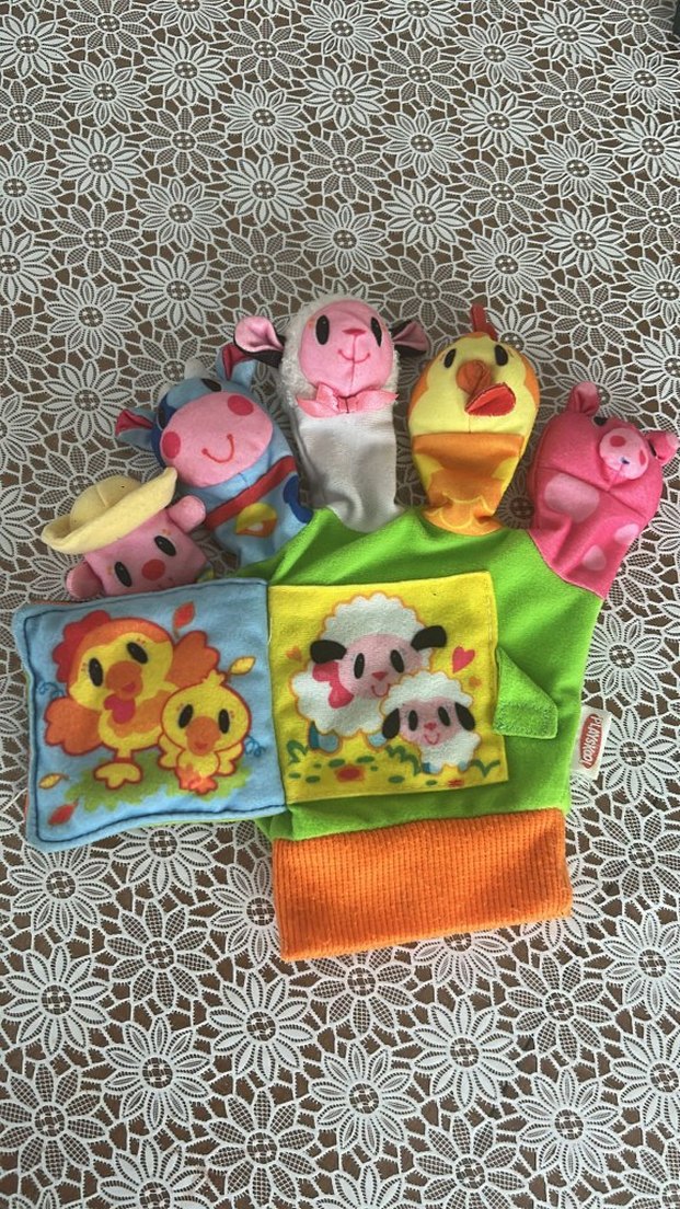 Renkli Hayvan Figürlü Bebek Eldiveni - Görsel 2