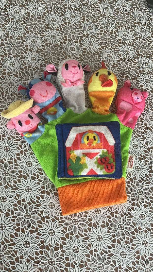 Renkli Hayvan Figürlü Bebek Eldiveni - Görsel 4