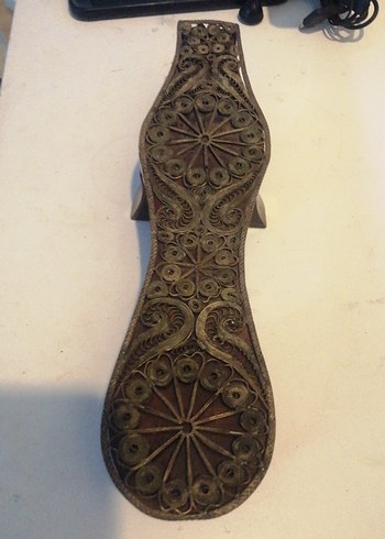 Diğer Kahverengi Vintage Desenli Kadın Broş. Degoraayon
