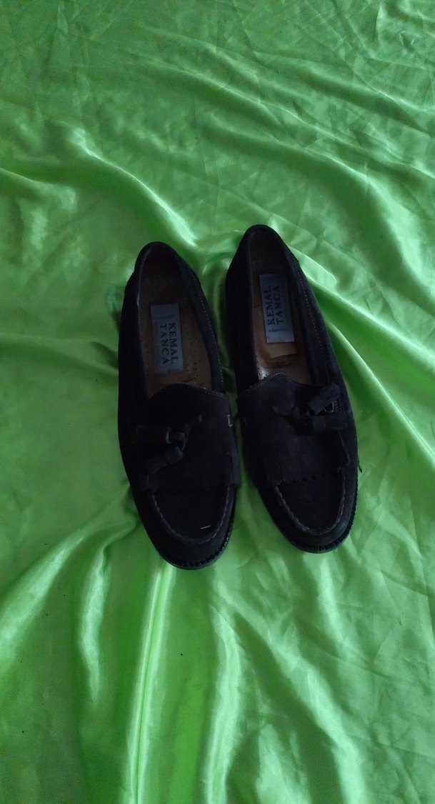 Koyu Siyah Süet Tokalı Erkek Çocuk Loafer Ayakkabı. 38 - Görsel 2