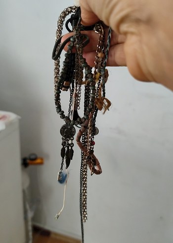 Kadın Çoklu Zincir Detaylı Bohem El Zinciri bileklik - Görsel 3