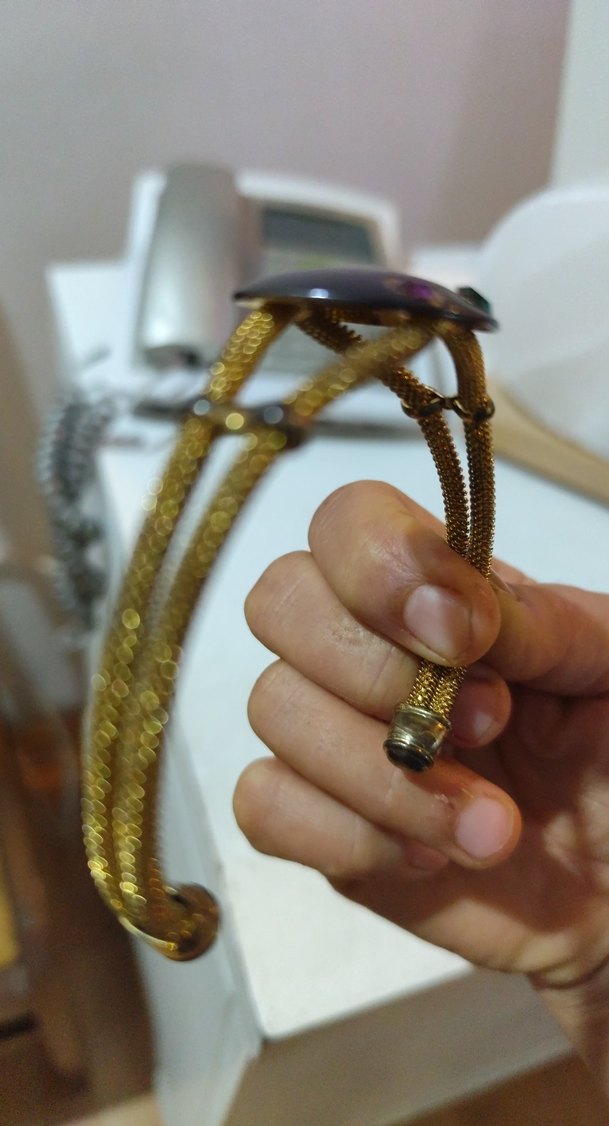 Zincir Detaylı Altın Renk Kadın El Zinciri bileklijk - Görsel 4