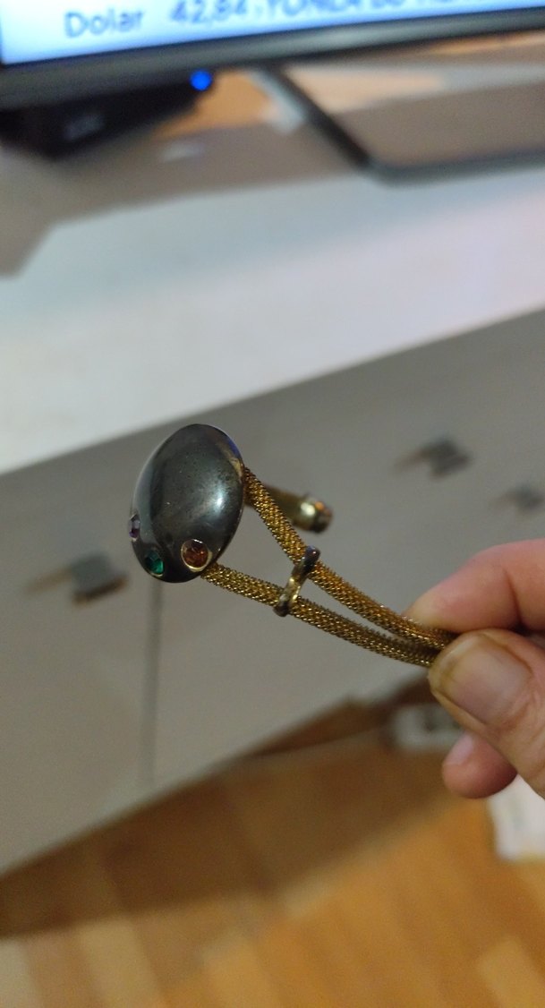 Zincir Detaylı Altın Renk Kadın El Zinciri bileklijk - Görsel 2