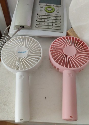 Pembe Taşınabilir Mini Vantilatör boxuk - Görsel 6