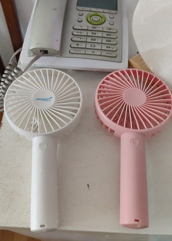 Pembe Taşınabilir Mini Vantilatör boxuk - Görsel 5