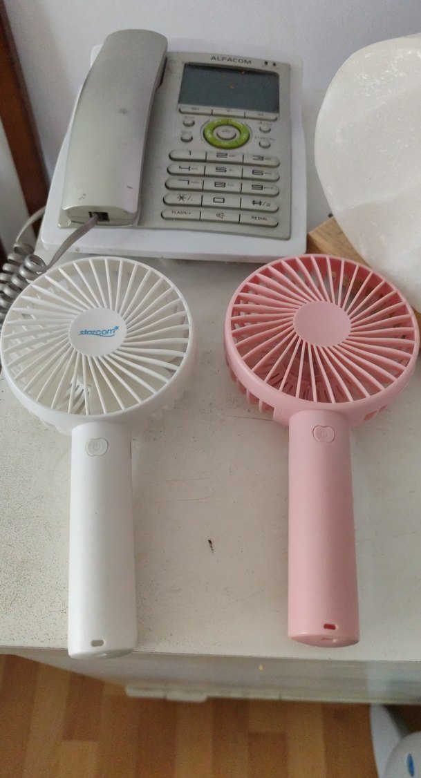 Pembe Taşınabilir Mini Vantilatör boxuk - Görsel 3