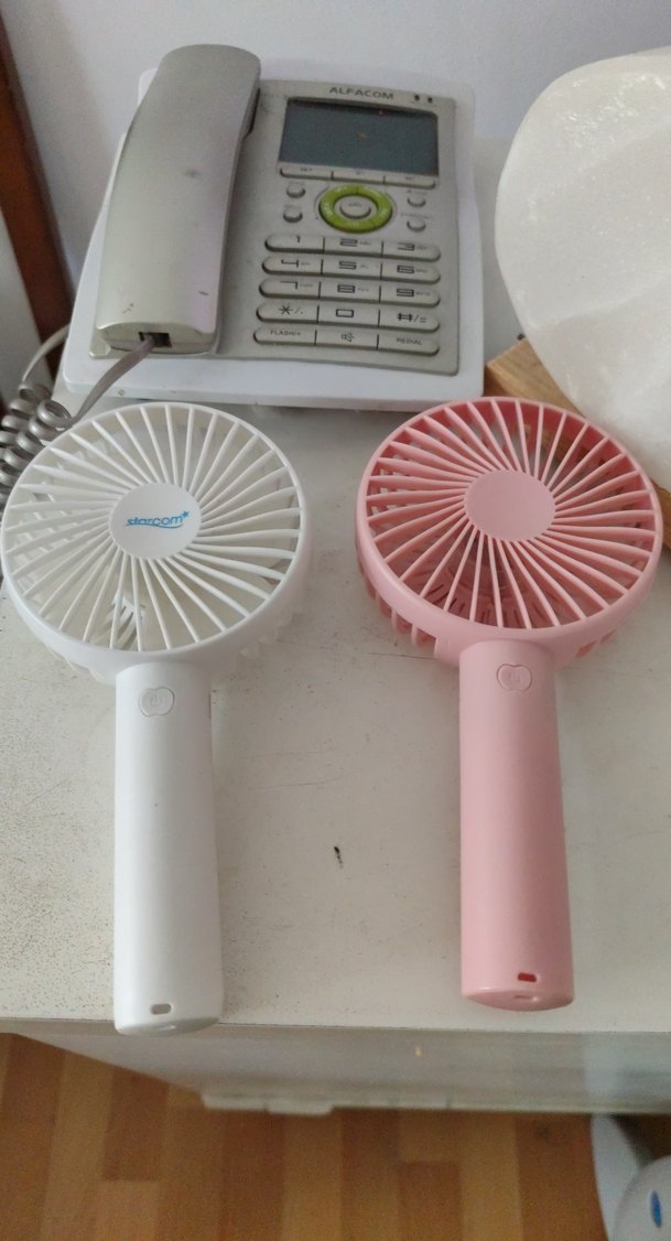 Pembe Taşınabilir Mini Vantilatör boxuk - Görsel 2