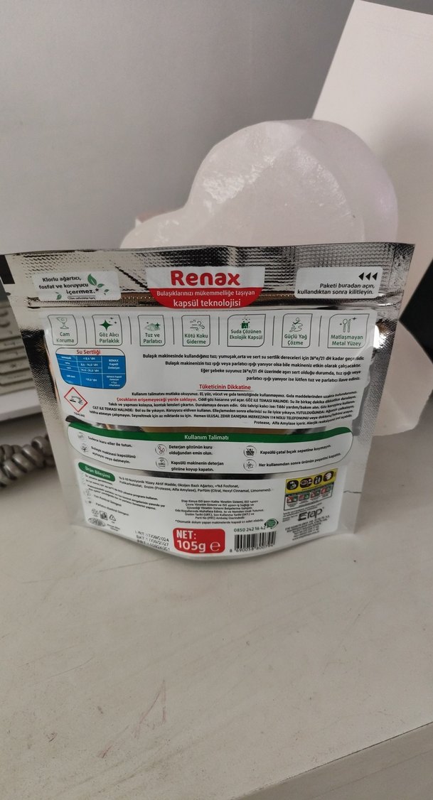 Renax Bulaşık Makinesi Kapsülü 10'lu - Görsel 4