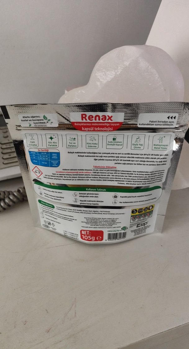 Renax Bulaşık Makinesi Kapsülü 10'lu - Görsel 5