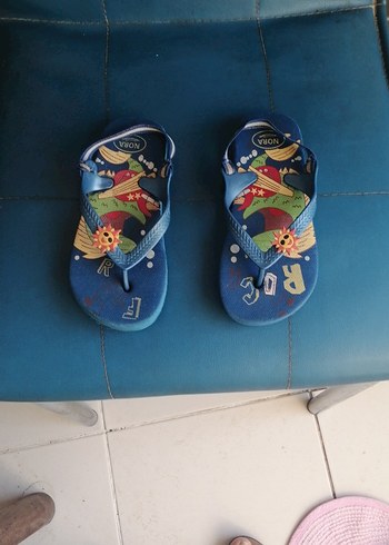 Renkli Baskılı Mavi Erkek Çocuk Terlik. 19