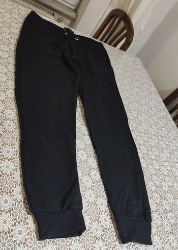 Kadın Siyah Kemerli Rahat Sweatpant - Görsel 2