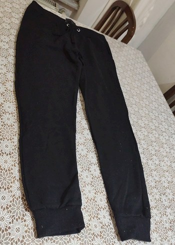 Kadın Siyah Kemerli Rahat Sweatpant - Görsel 4