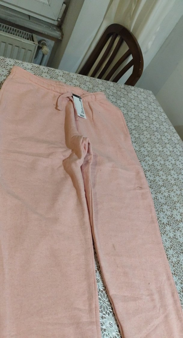 Dantel Detaylı Pudra Pembe Kadın Eşofman Altı - Görsel 3