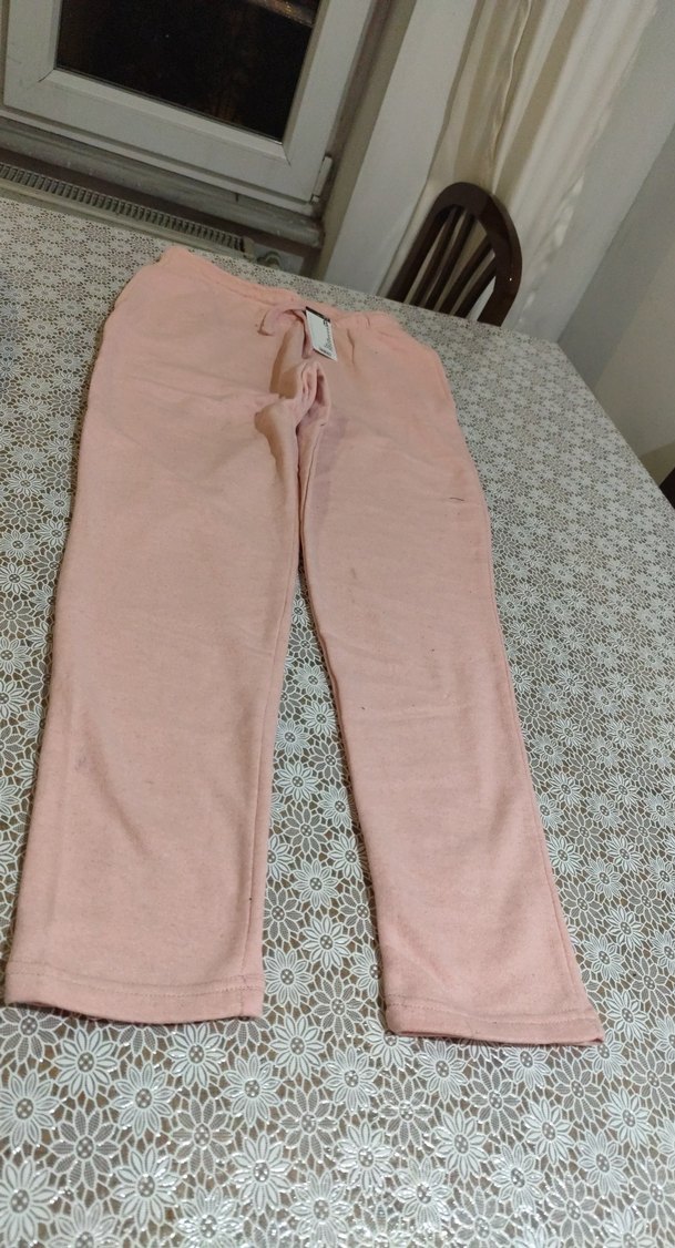 Dantel Detaylı Pudra Pembe Kadın Eşofman Altı - Görsel 2